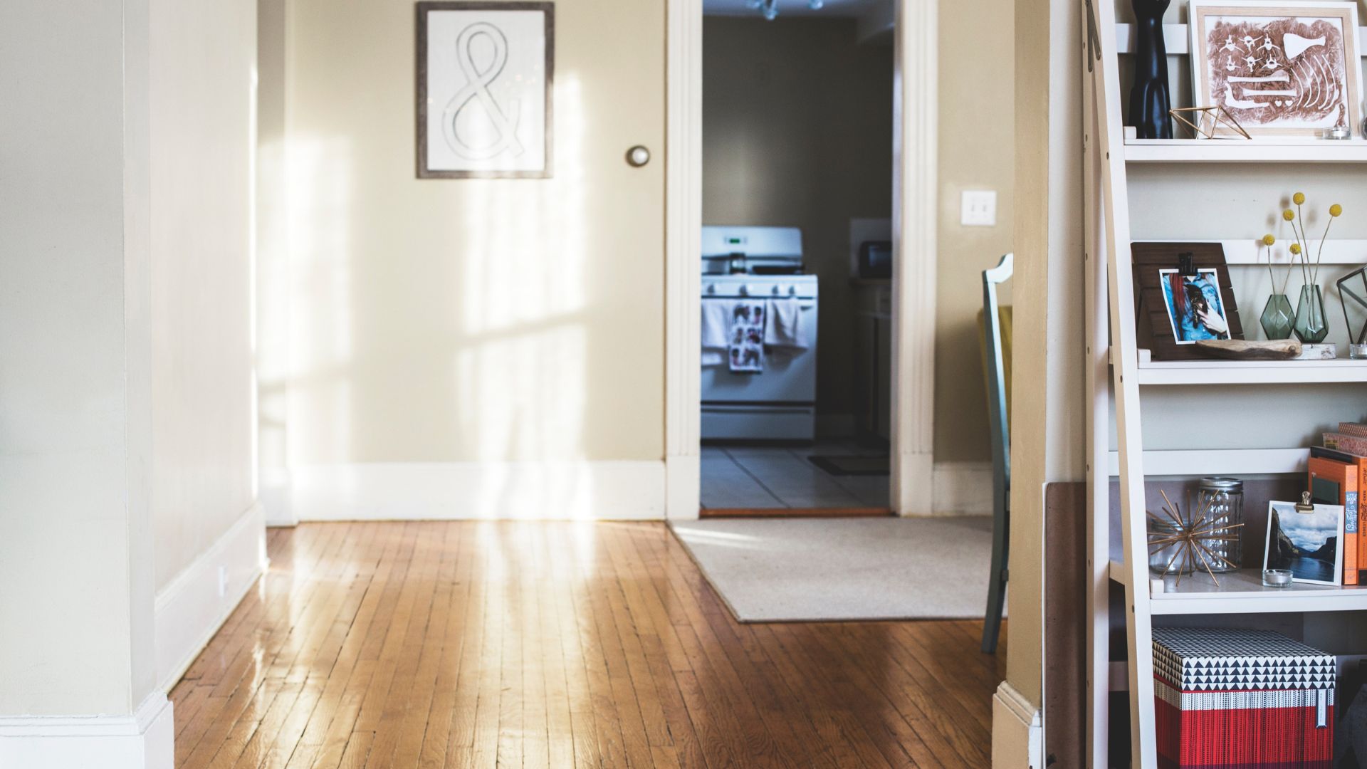 solid hardwood flooring in home office